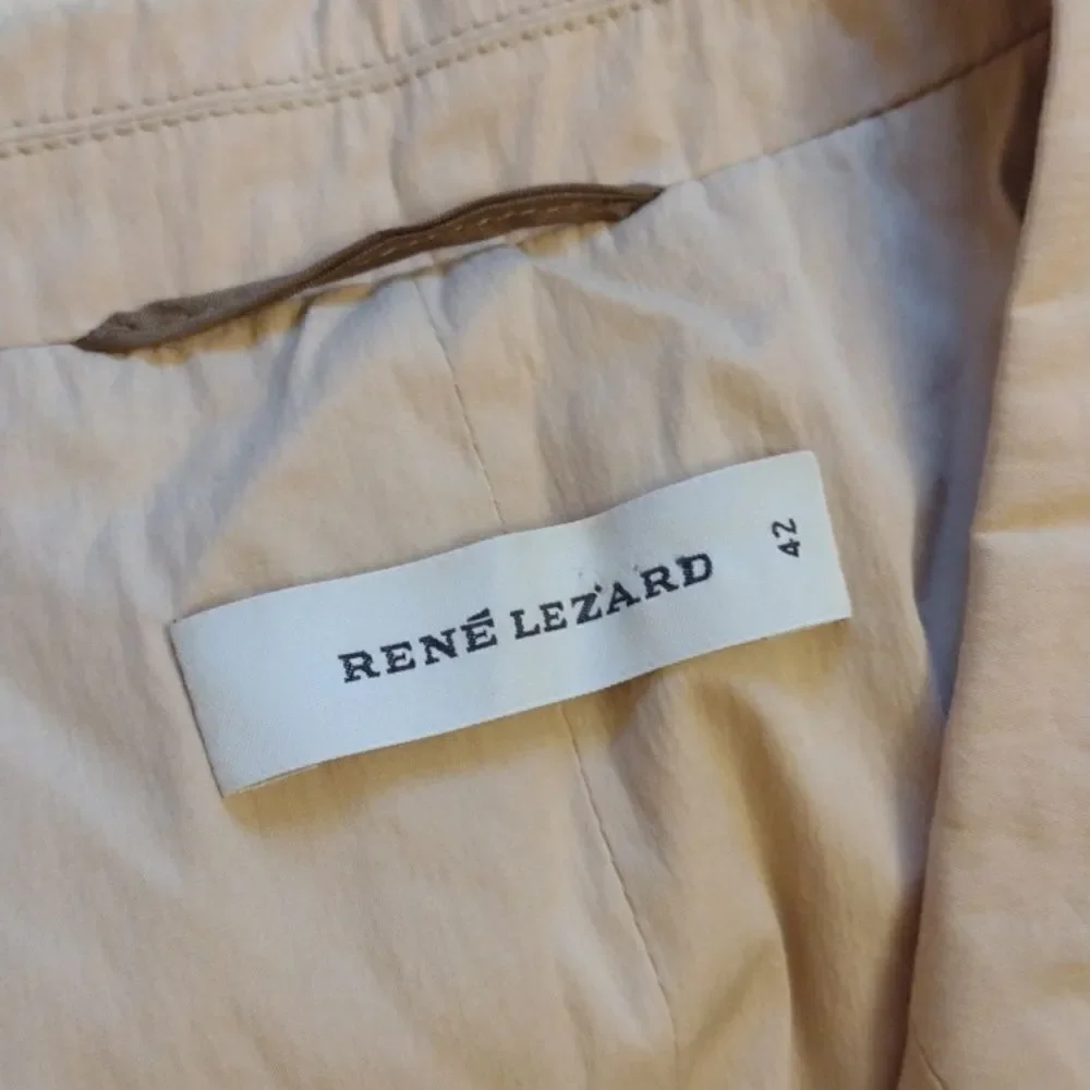 Rene Lezard cotton blend fitted blazer jacket cream color with buttons size 6 - Picture 3 of 10